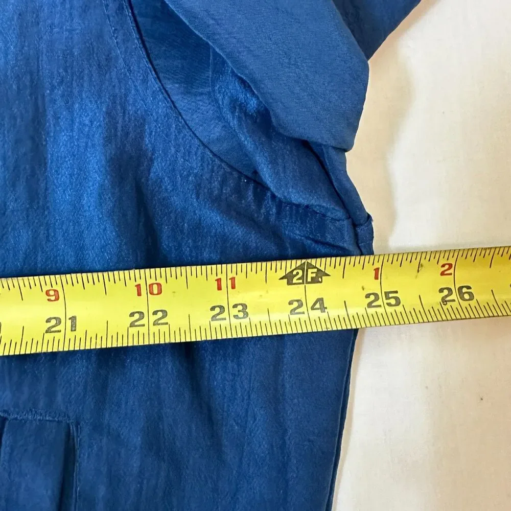 Vintage 90s Starter Pullover Windbreaker Jacket Blue V-Neck Blank Nylon USA M